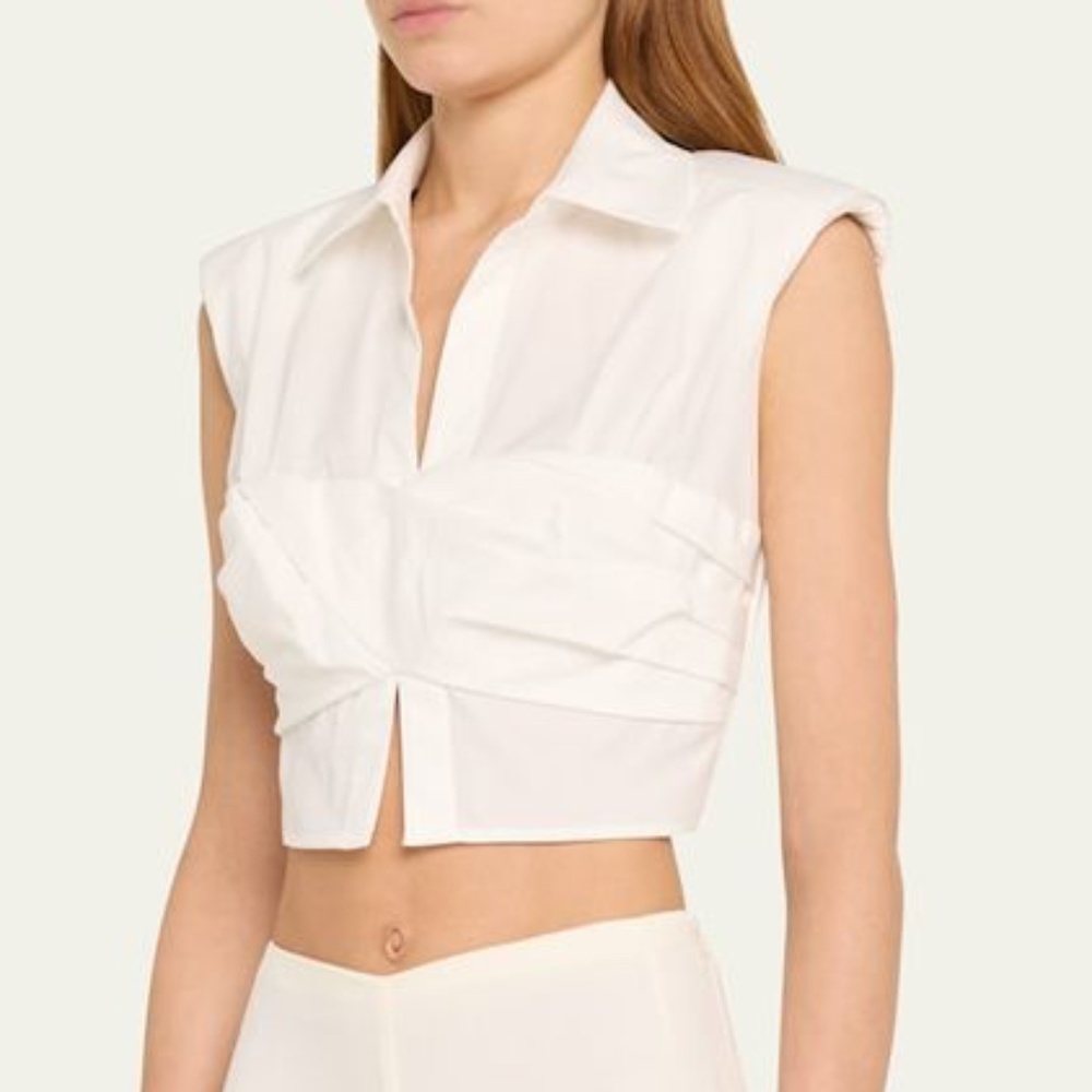 Jonathan Simkhai Emie Cropped Box Top